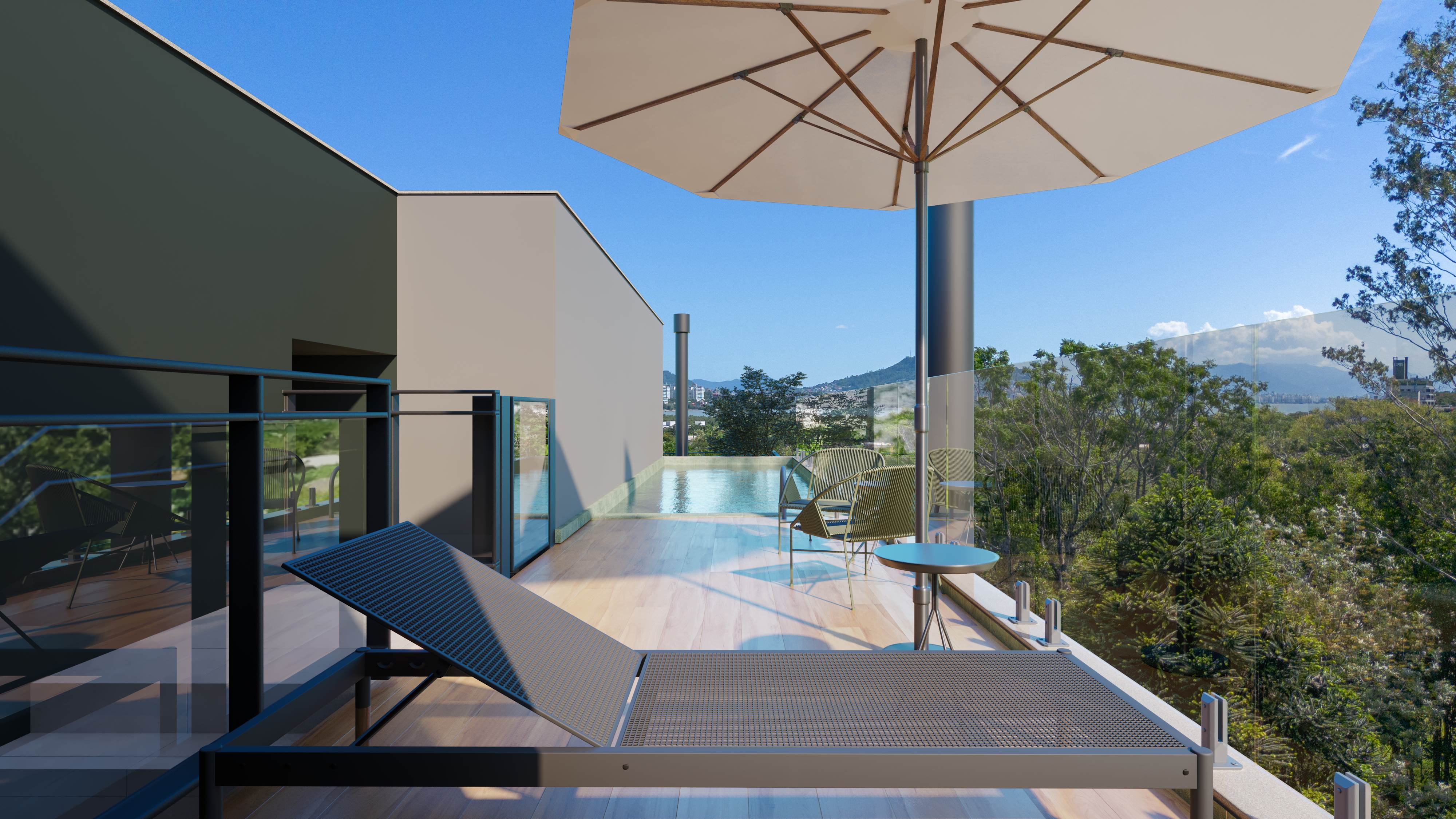 Área da piscina